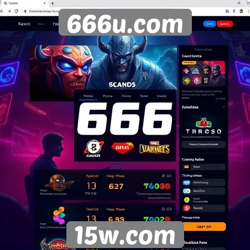Análise da interface do usuário do site 666u.com